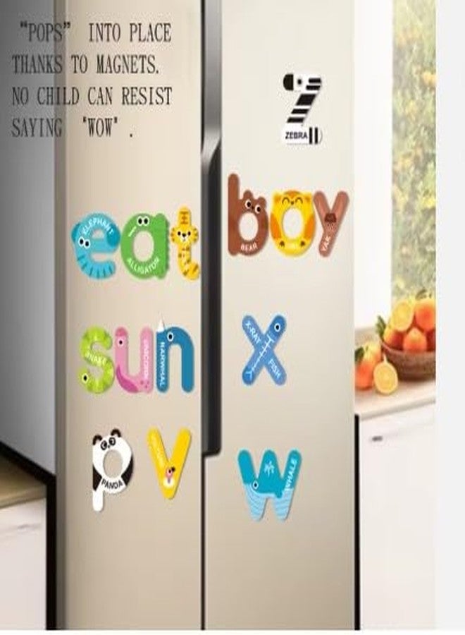 Guellix Educational Magnetic Puzzle, Alphabet and Numbers Learning Toy, Fridge Magnets for Children 3-6 Years (Capital Character) - Image 3